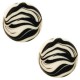 Polaris cabochon Plat 12mm zebra Silk beige